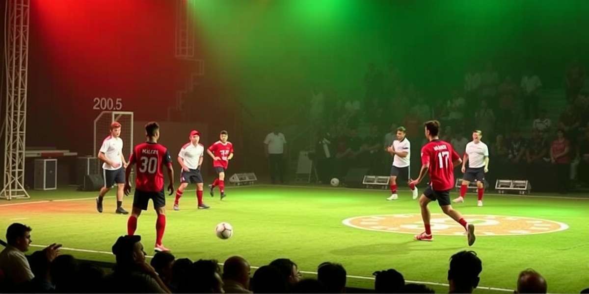 Taandav Football National Championship Taandav Football tournament final with players competing on stage in front of audience