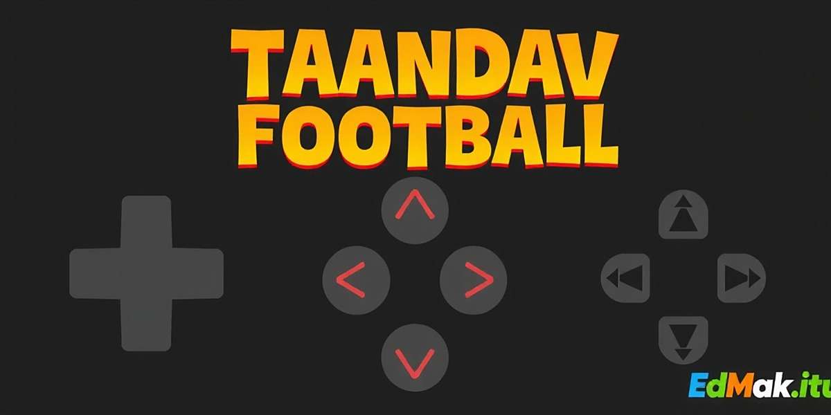 Taandav Football Controls Taandav Football control interface showing virtual joystick and action buttons